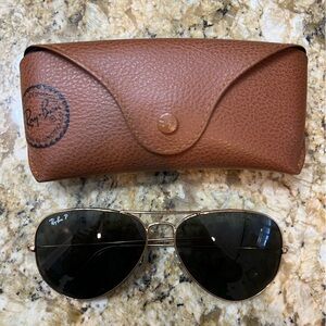RayBans Black oversized aviator sunglasses